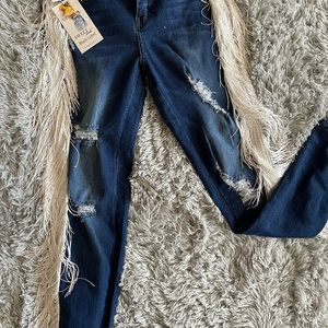 NWT FRINGE JEANS